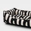 Chester & Lee | Velvet Sleeper Dog Bed Black Abstract