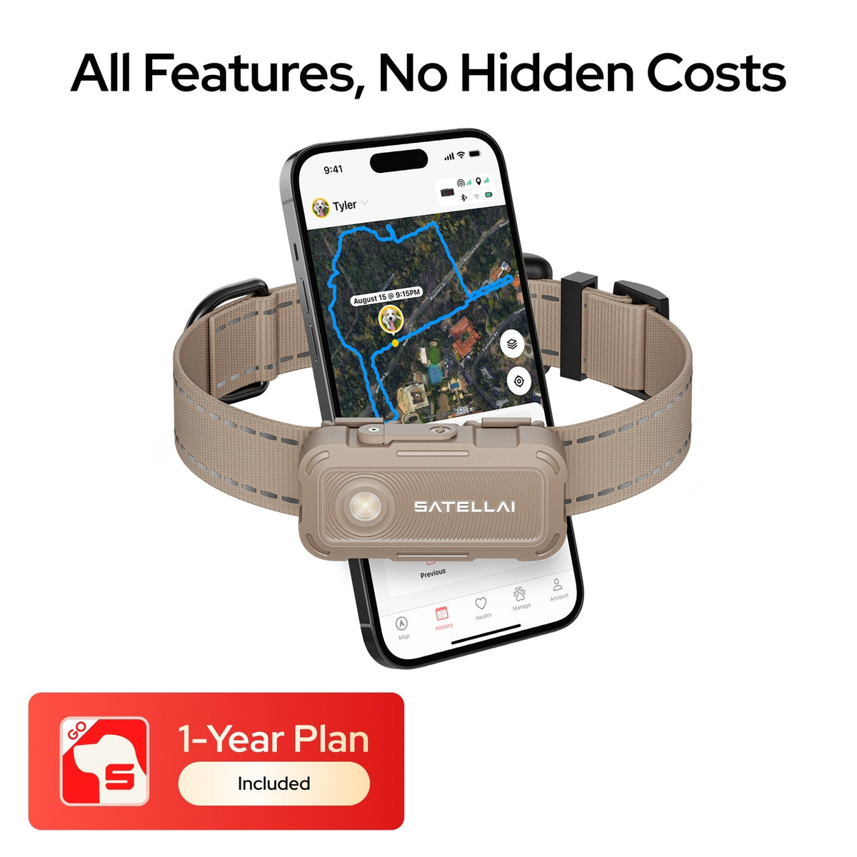 SATELLAI Collar Go GPS Dog Tracker