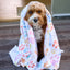 Paw Prints Pet Drying Microfiber Towel