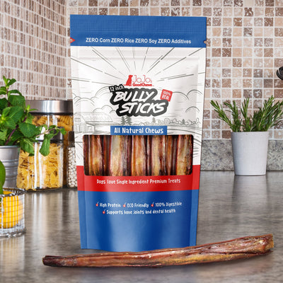 12" Jumbo Beef Bully Sticks for Dogs, 2-Pack
