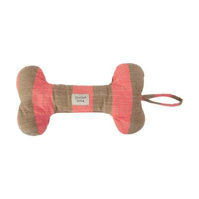 Ashi Dog Toy Large - Cherry Red/Taupe