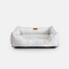 Chester & Lee | Velvet Sleeper Dog Bed Light Blue Zebra