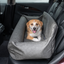 PupProtector™ Faux Cool-to-Touch Vegan Leather Memory Foam Dog Car Bed - Slate Gray