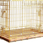 24-42" Collapsible Copper Gold Dog Crate GLD24/30/36/42