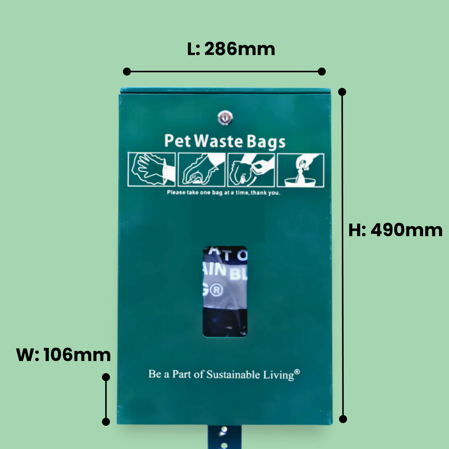 Header Poop Bags Dispenser