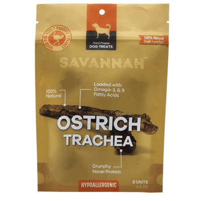 Light Chewer Small Box — 6 Ostrich Treats for Gentle Chewers