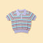 Pet & Me Spring Summer Lavender Crochet Short Sleeve Polo Shirt