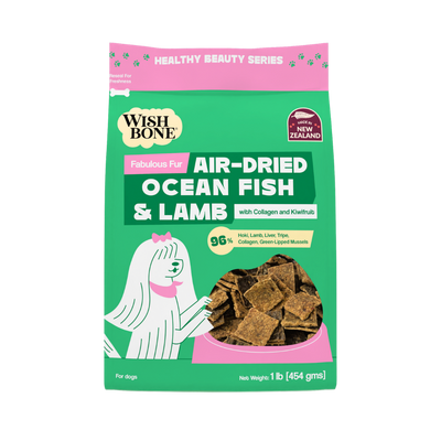 Wishbone Air-Dried Ocean Fish & Lamb Recipe Dog Food - 454g