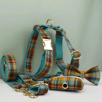Autumn Blue Plaid Set