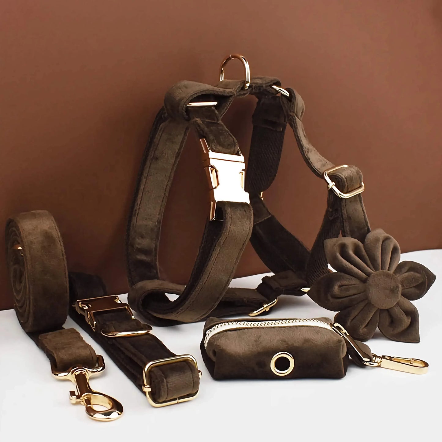 Dark Brown Velvet Set