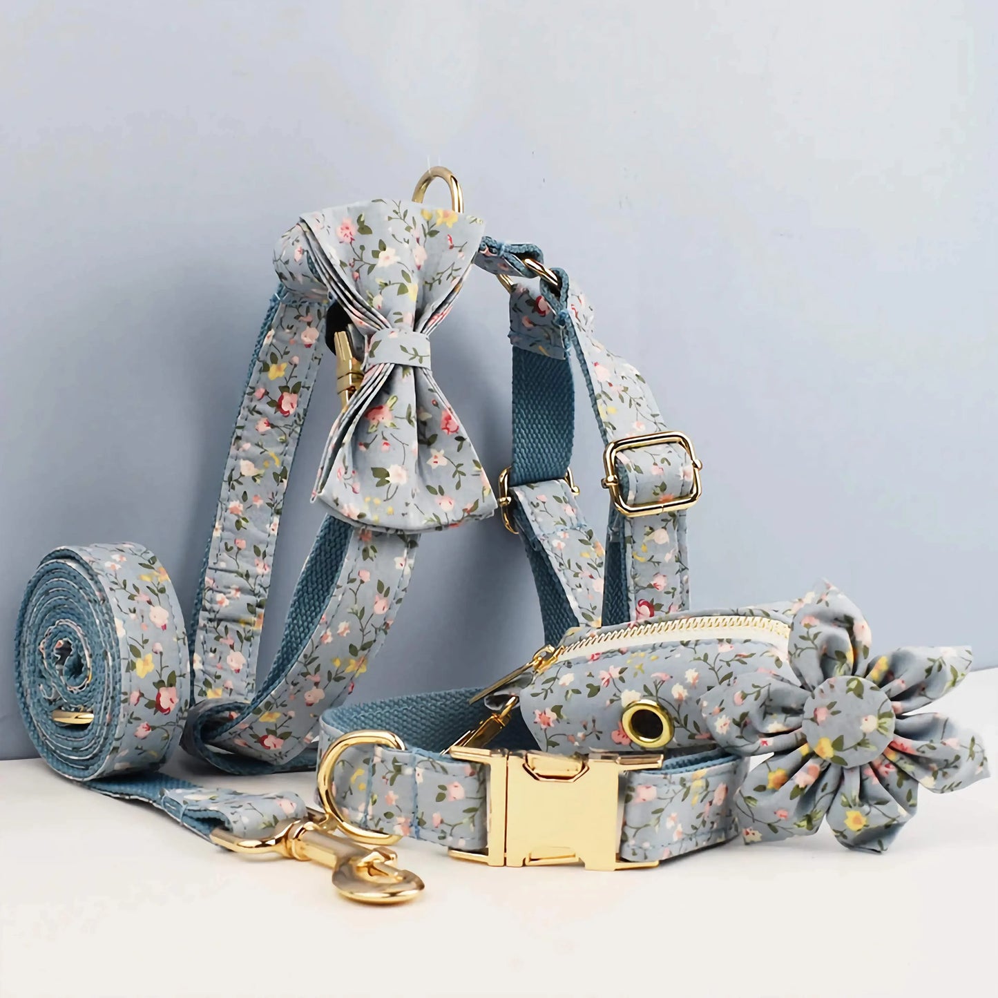 Dusty Blue Floral Set