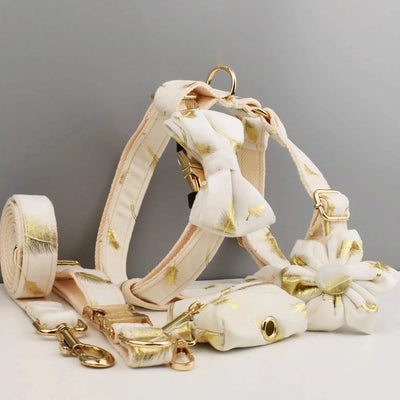 Ivory Gold Leaf Velvet Set