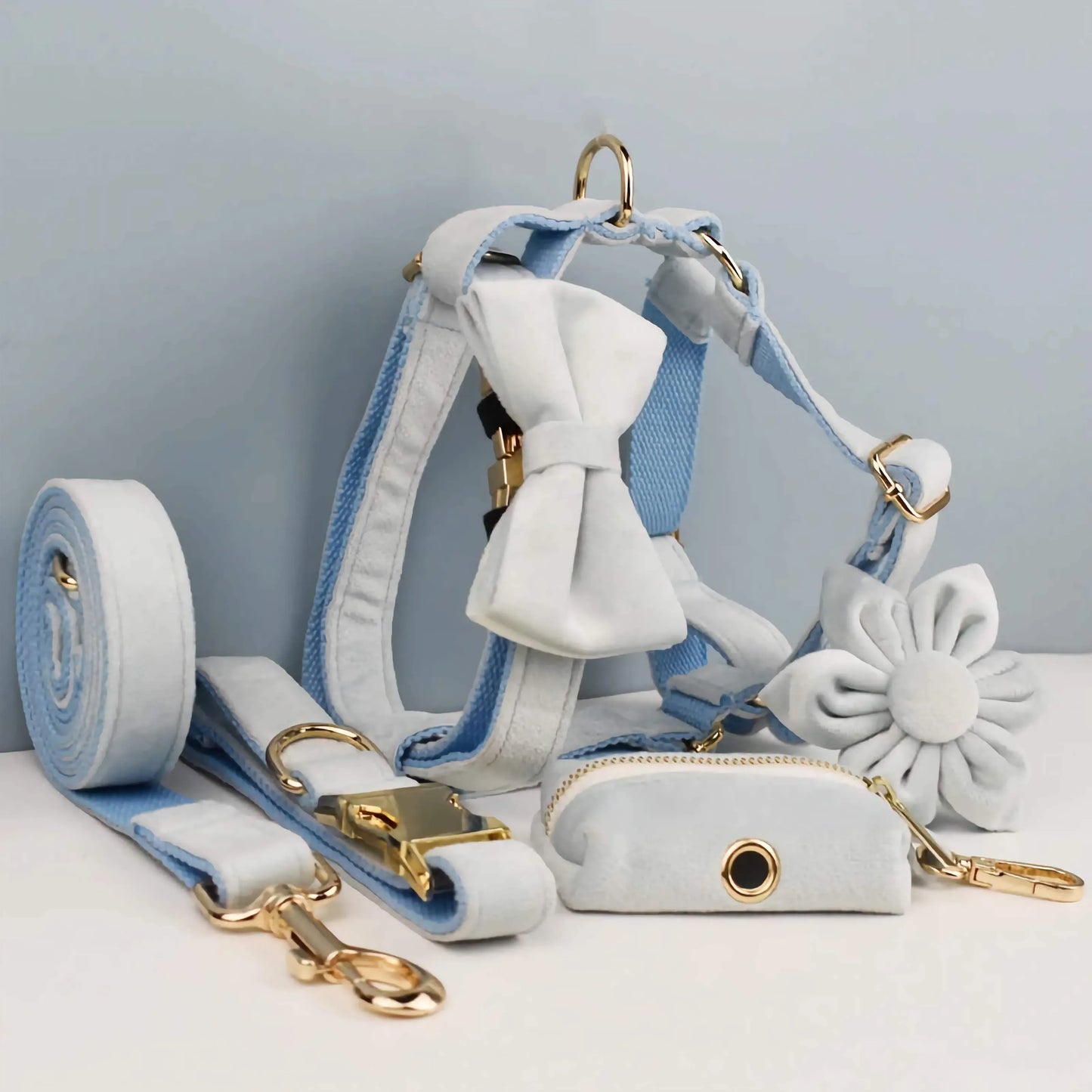 Light Blue Velvet Set