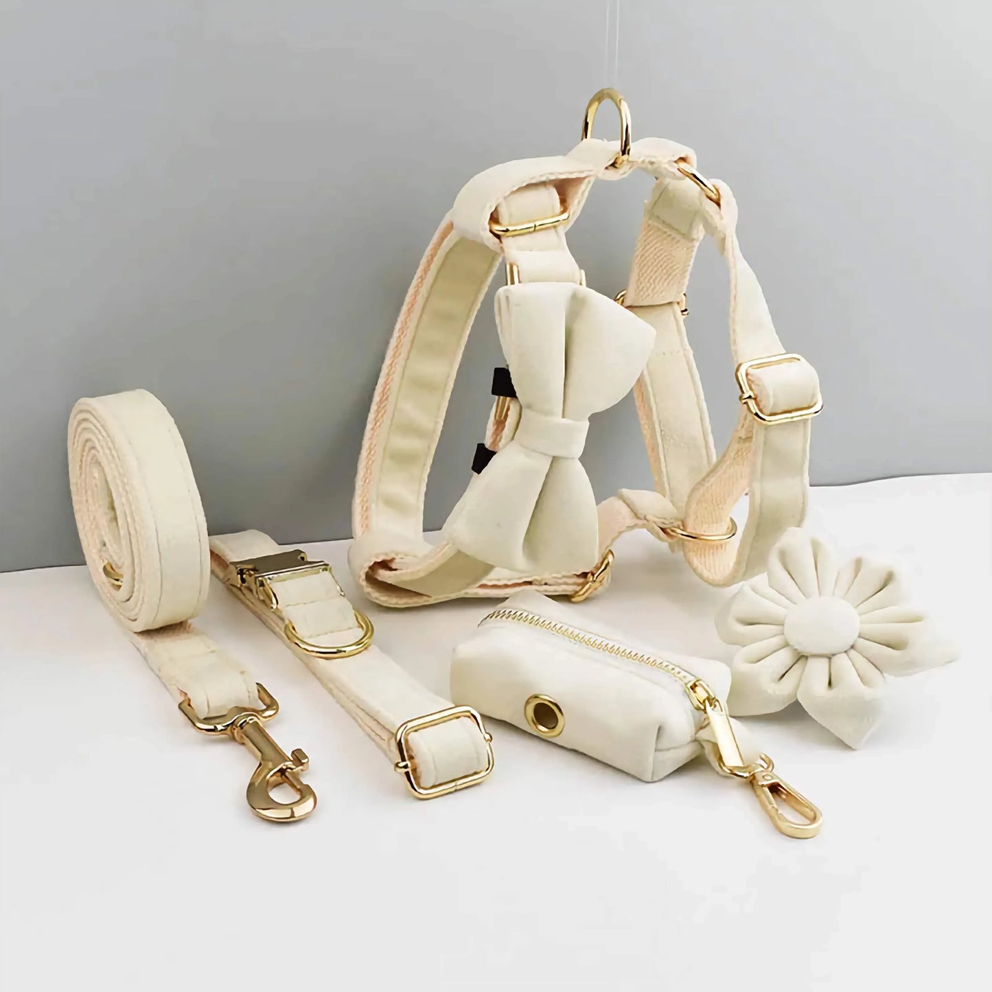 Milky White Velvet Set