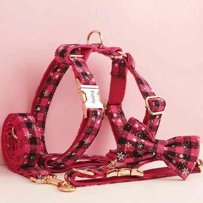 Christmas Red Star Plaid Set