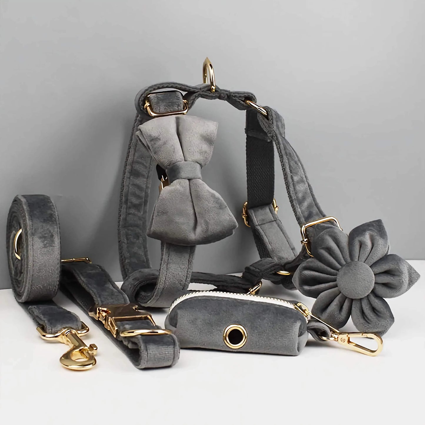 Dark Grey Velvet Set