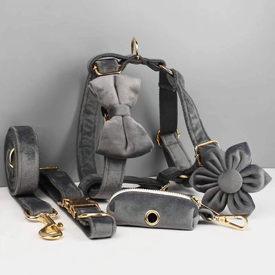 Dark Grey Velvet Set
