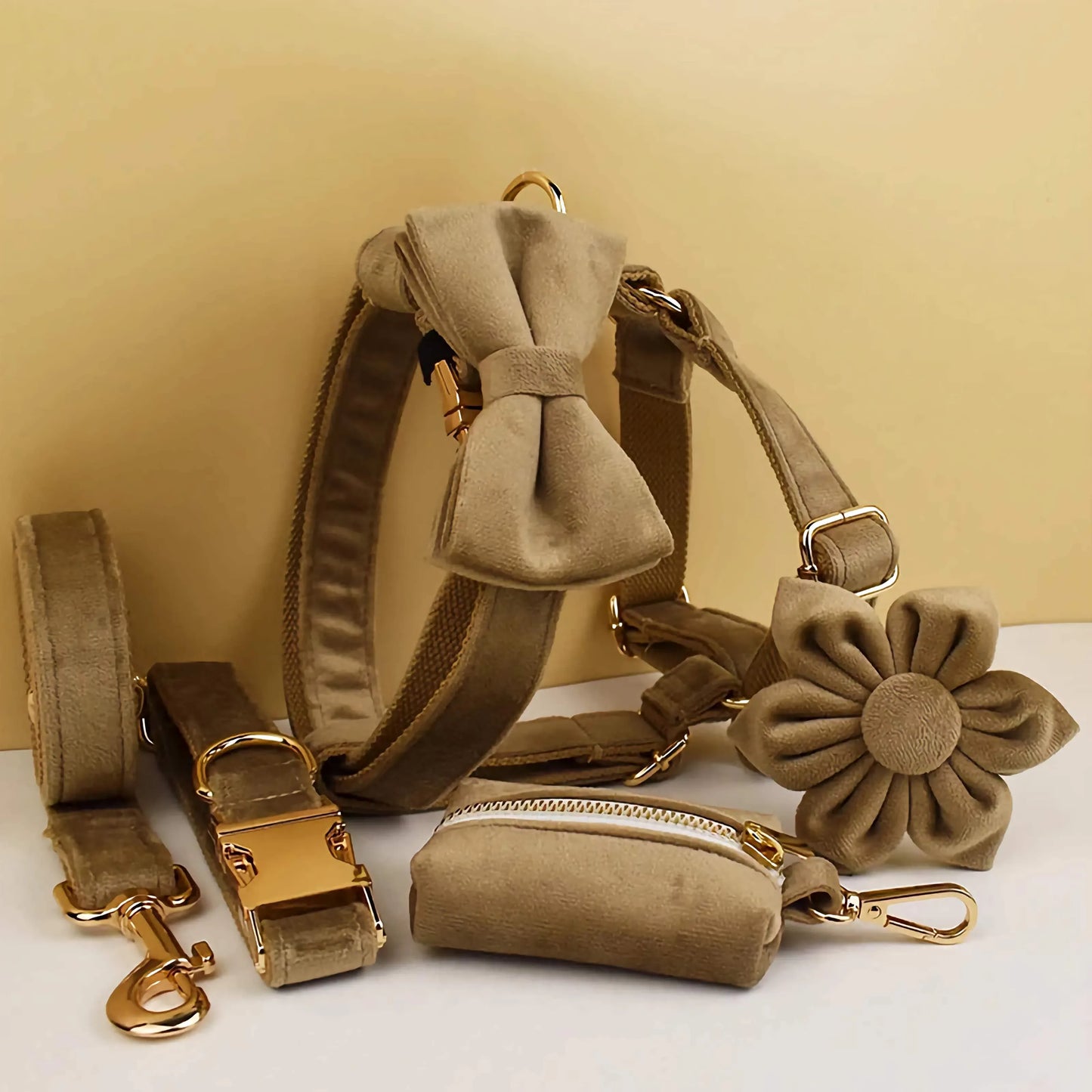 Shallow Khaki Velvet Set