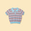 Pet & Me Spring Summer Blue Ocean Crochet Short Sleeve Polo Shirt