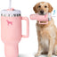 Pup Cup Tumbler Plush Squeaky Dog Toy- Ideal Birthday Dog Toy Gift
