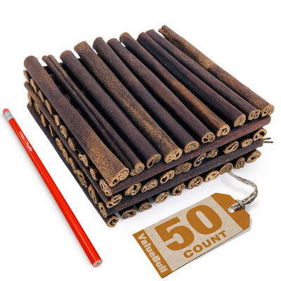 ValueBull Collagen Sticks for Small Dogs, 6 Inch Thin Chews, Natural Dog Treats, 50 Count