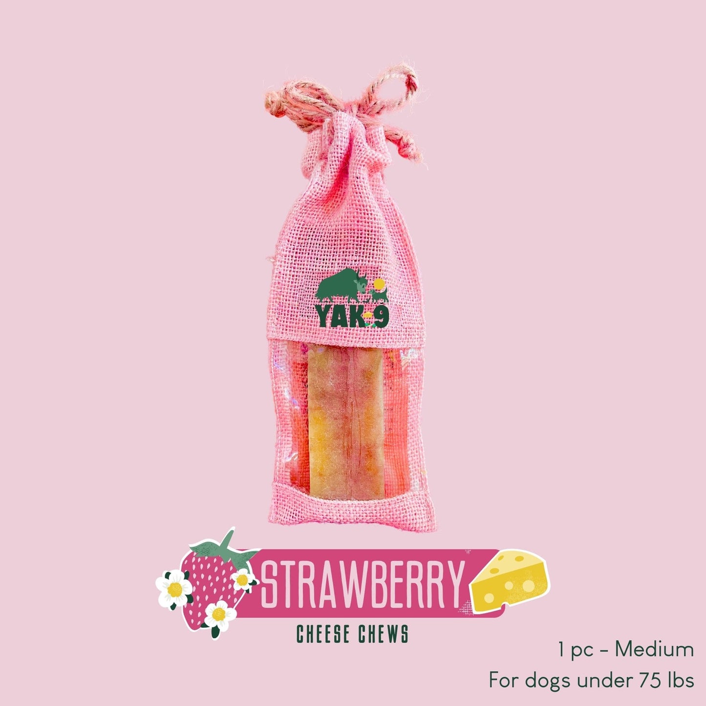 Strawberry Cheese Chews for Dogs