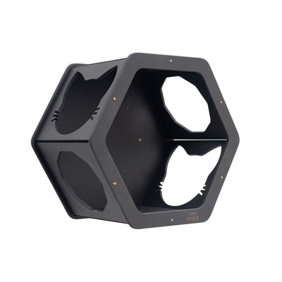 Wall Mount Cat Shelves Black