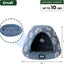 2-in-1 Cat Cave Bed Tent for Indoor Cats 19 Inch Plush