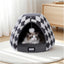 2-in-1 Cat Cave Bed Tent for Indoor Cats 19 Inch Plush