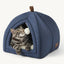 2-in-1 Cat Cave Bed – Foldable Indoor Cat Tent with Washable Cushion, Sizes S-L