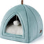 2-in-1 Cat Cave Bed – Foldable Indoor Cat Tent with Washable Cushion, Sizes S-L
