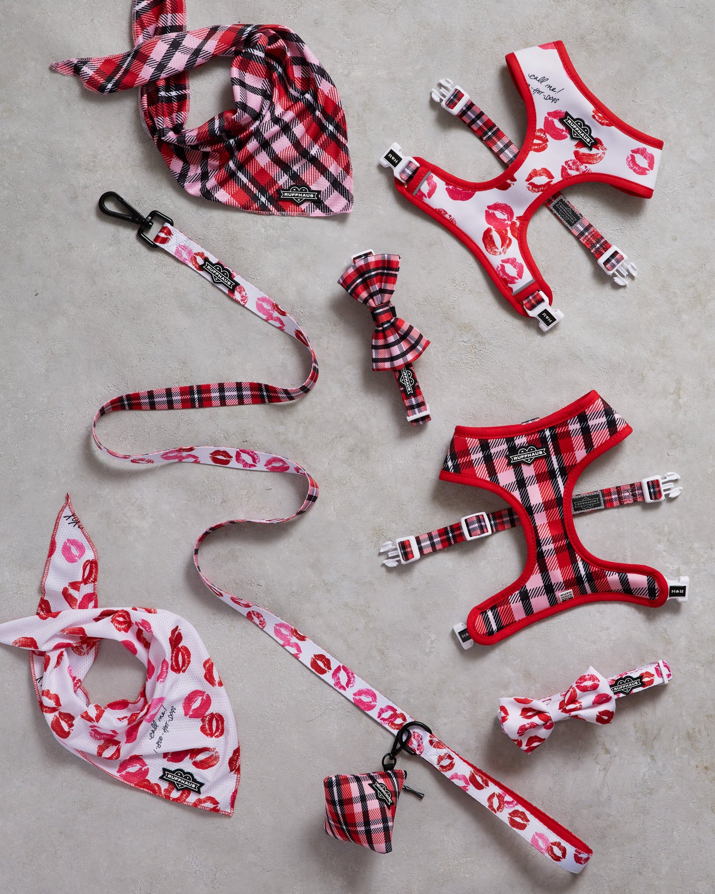 Puppy Love Plaid Poop Bag Holder