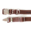 Pro Line Quick-Release Chocolate Leather Dog Collar with Metal Buckle
