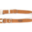 Pro Line Quick-Release Khaki Leather Dog Collar with Metal Buckle
