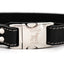 Bestseller Quick-Release Midnight Black Leather Dog Collar with Metal Buckle