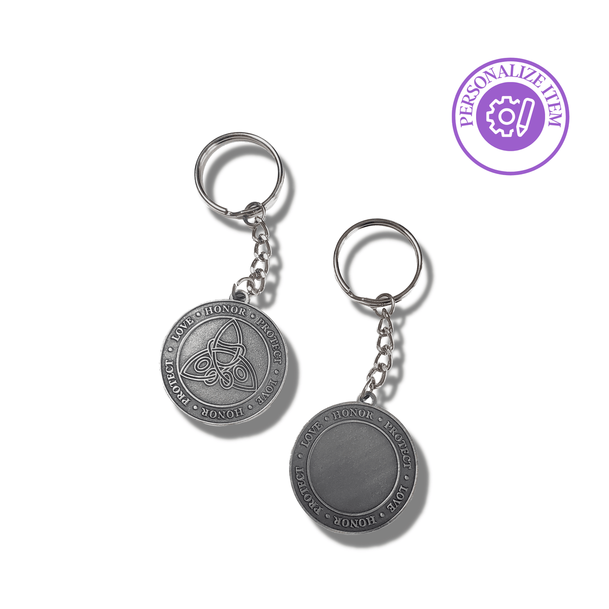 Celtic Knot Pawprint Keychain