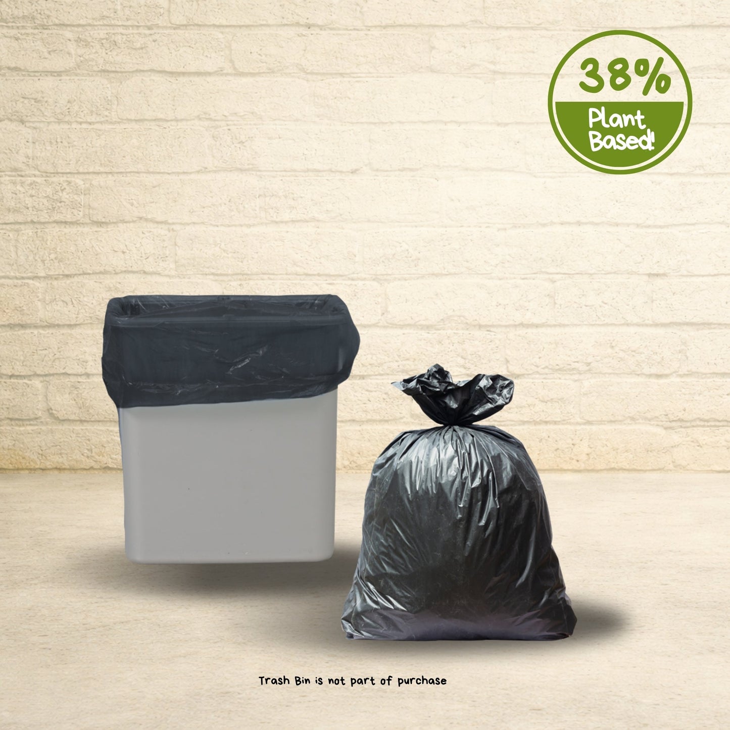 38% Plants - 13 Gallon Trash Can Liners