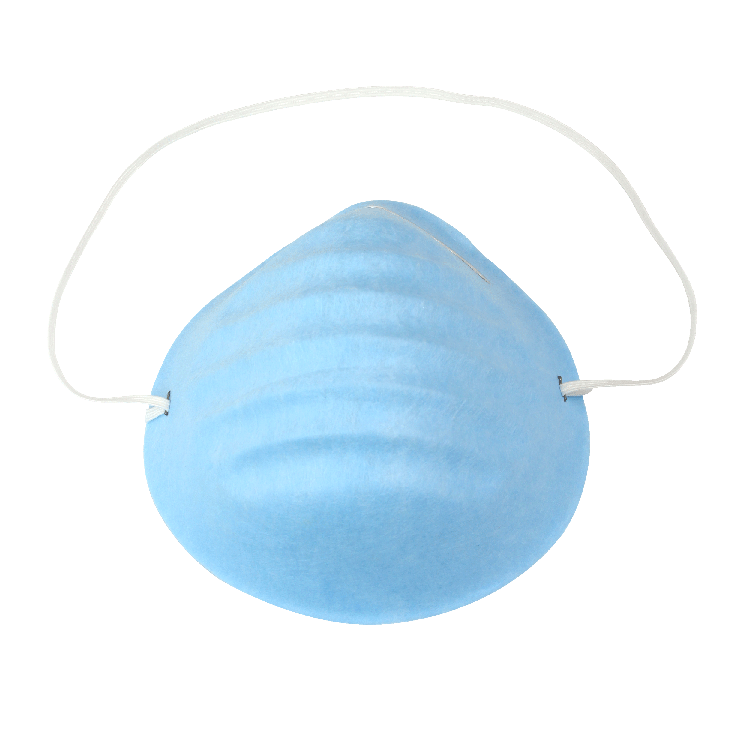 Dynarex Molded Face Mask - Blue, 50ea/bx, 20bxs/cs (1000 Count)