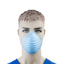 Dynarex Molded Face Mask - Blue, 50ea/bx, 20bxs/cs (1000 Count)