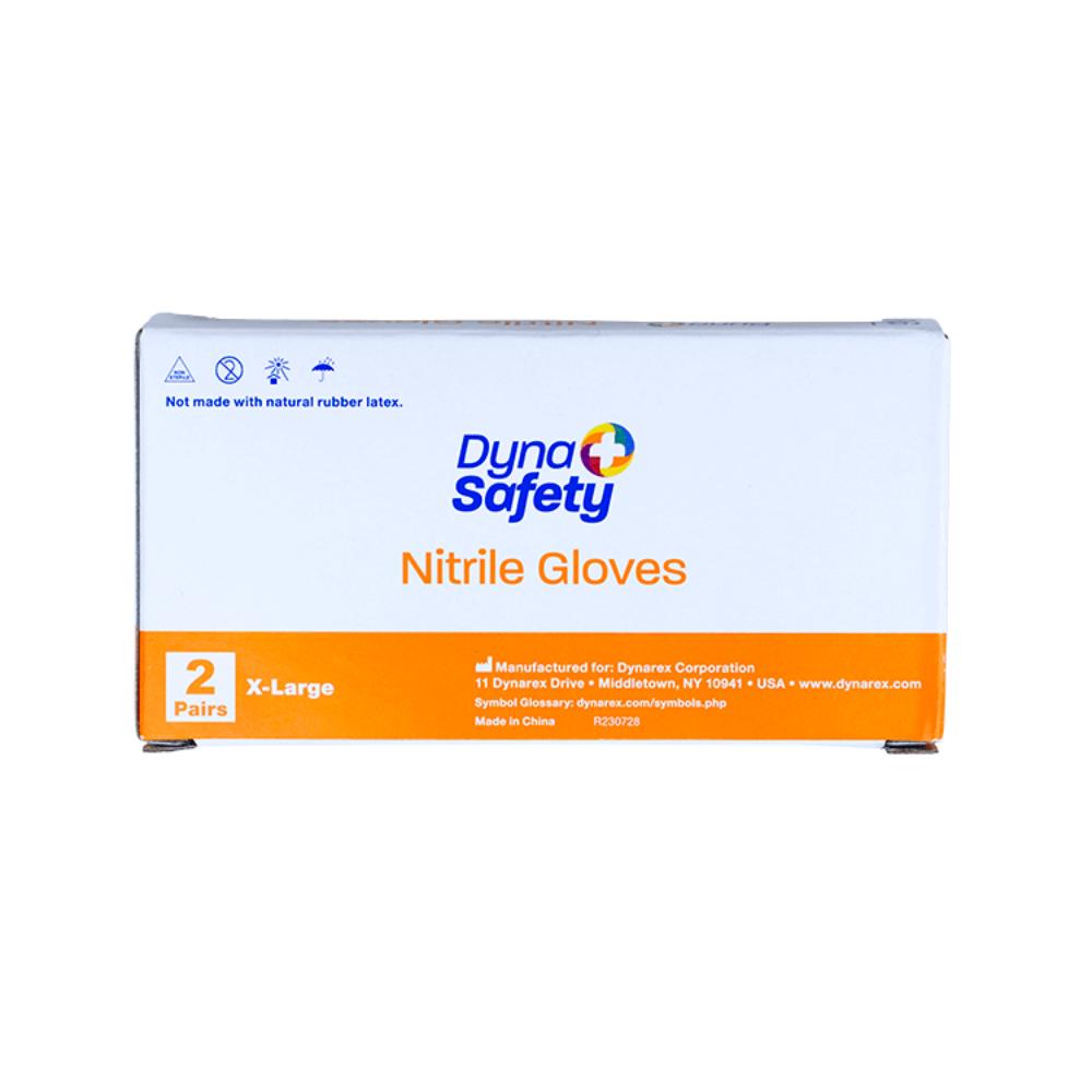 Dynarex Gloves Nitrile 2 Mil Thick, X-Large Blue, 2prs/bx, 100bxs/cs (200 Pairs)