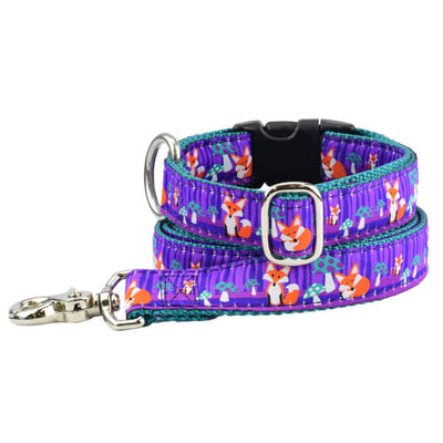 1″ Nocturnal – Fox and Mushroom Essential Dog Collar