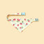 Strawberry Fields Butter Yellow Triangle Bandana