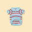 Pet & Me Spring Summer Ocean Blue Ruffle Crochet Short Sleeve Polo Shirt