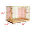 24-42" Collapsible Copper Gold Dog Crate GLD24/30/36/42