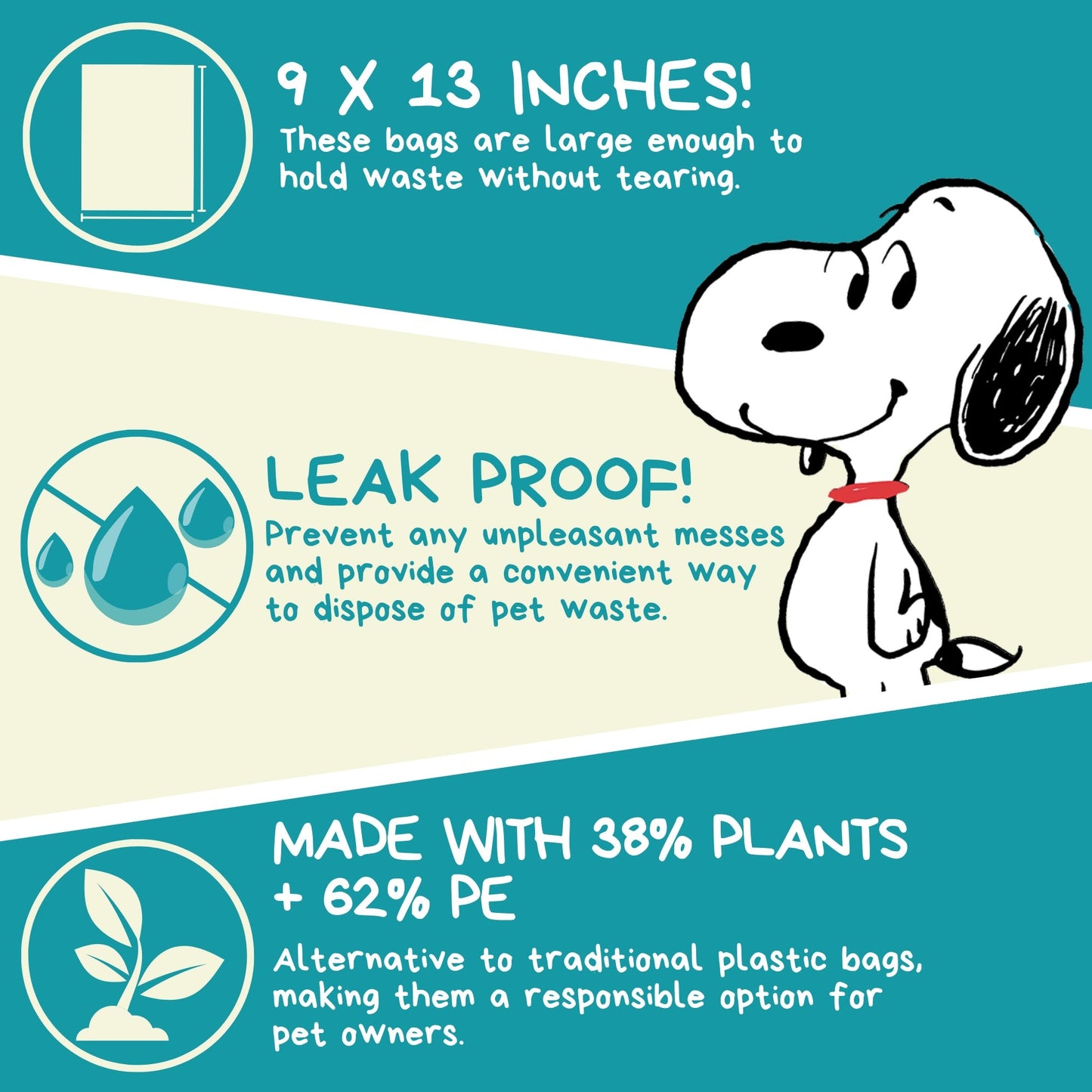 Wholesale Snoopy® Orange Scented Leash Roll Poop Bags