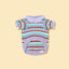 Pet & Me Spring Summer Lavender Ruffle Crochet Short Sleeve Polo Shirt