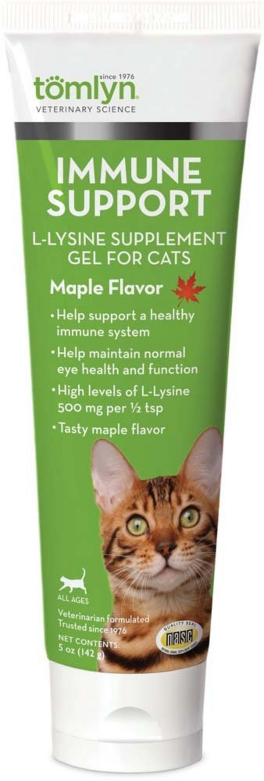Tomlyn Immune Support L-Lysine Maple Flavor Gel for Cats