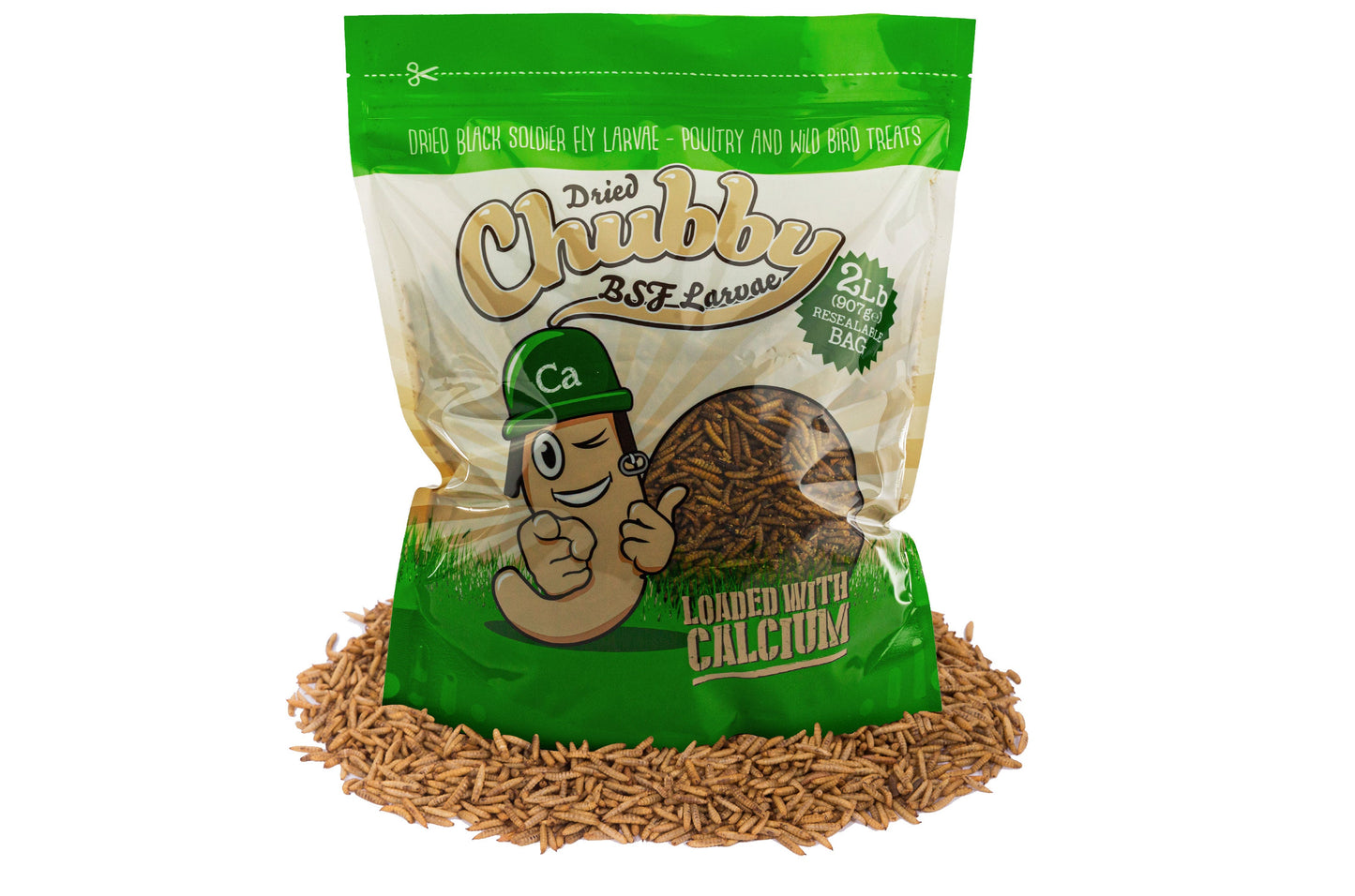 2LB Chubby Dried Black Soldier Fly Larvae