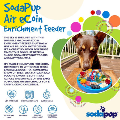 Air Nylon eCoin Lick Mat for Dogs - Durable Enrichment Toy | SodaPup