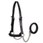 Derby Originals Premium Raised Padded Leather Cattle Show Halter, Small/Medium/Large, Adjustable Fit with 48" Lead and 14" Chain, Durable Hardware, 1-Year Warranty